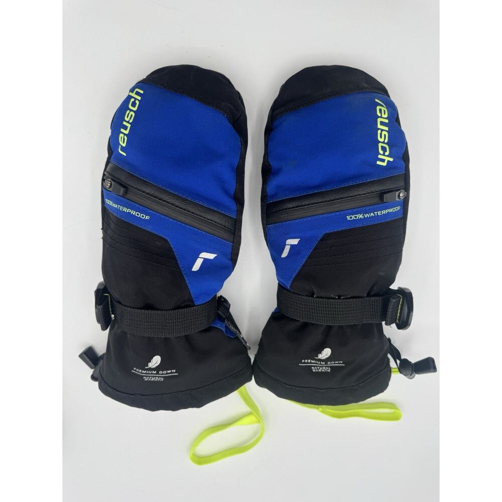Reusch Lando R-Tex XT Junior Ski Mittens Size M Down Heater Pocket 7-10 yrs Snow